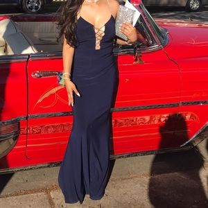 Navy Blue Prom Dress